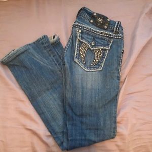 Miss Me angel wing pocket bling denim size 27
